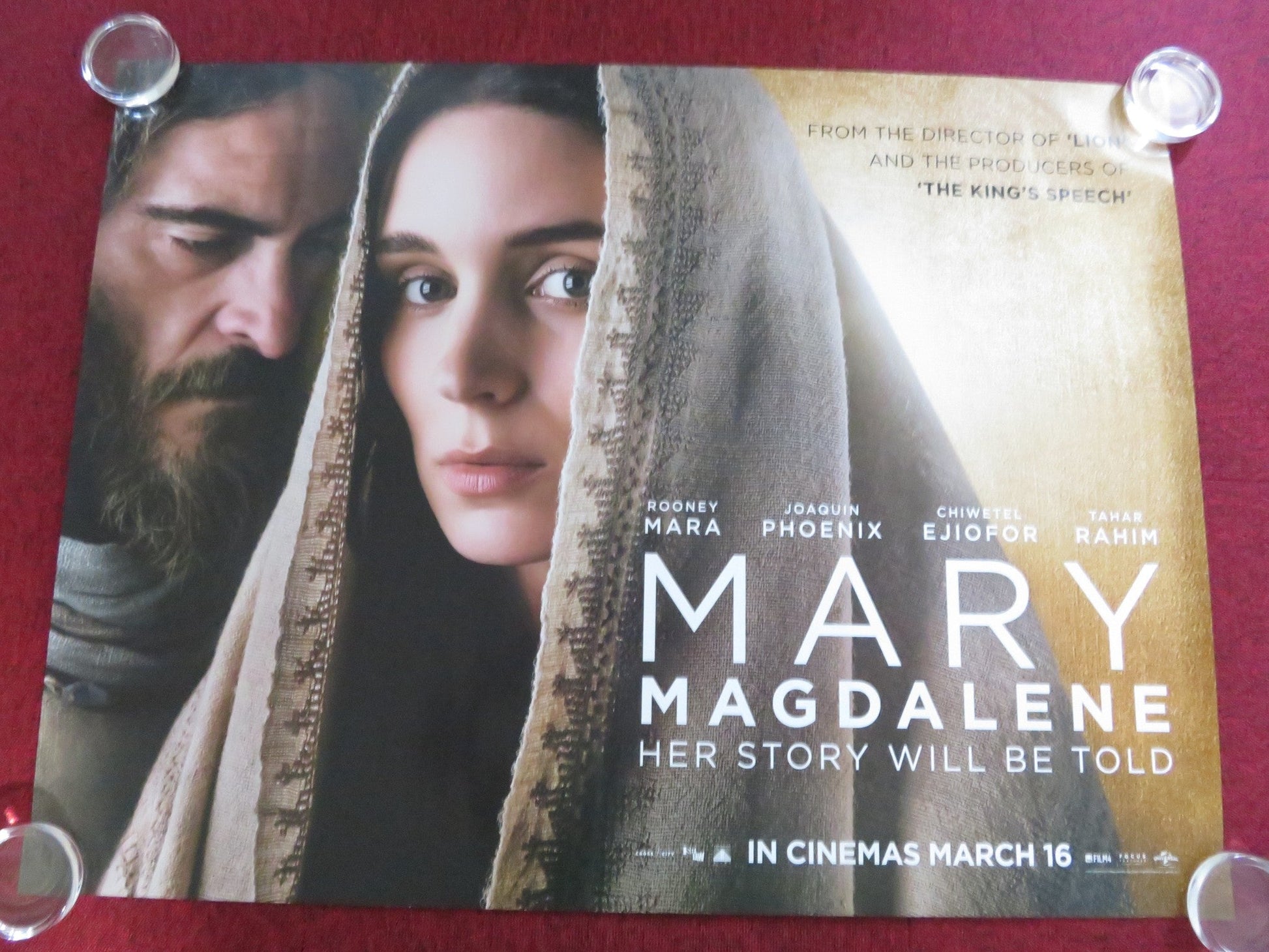 MARY MAGDALENE UK QUAD ROLLED POSTER ROONEY MARA JOAQUIN PHOENIX 2018 Rendezvous Cinema Movie posters