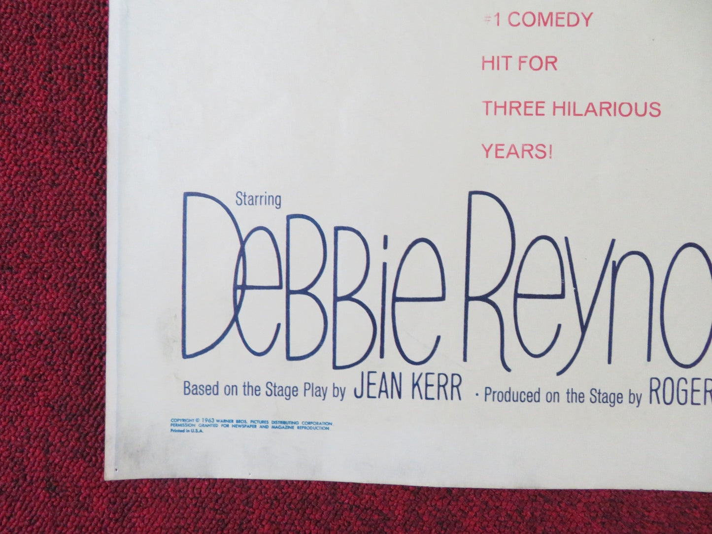 MARY MARY HALF SHEET (22"x 28") POSTER DEBBIE REYNOLDS BARRY NELSON 1963 Rendezvous Cinema Movie posters