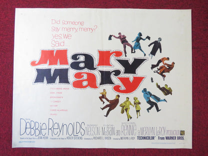 MARY MARY HALF SHEET (22"x 28") POSTER DEBBIE REYNOLDS BARRY NELSON 1963 Rendezvous Cinema Movie posters