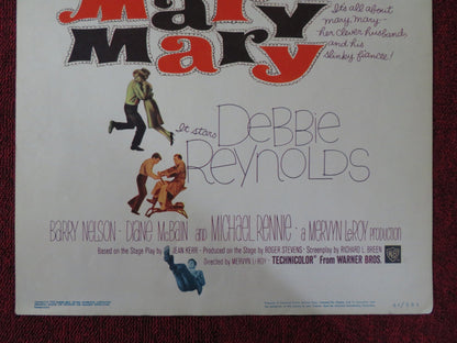 MARY, MARY US INSERT (14"x 36") POSTER DEBBIE REYNOLDS BARRY NELSON 1963 Rendezvous Cinema Movie posters