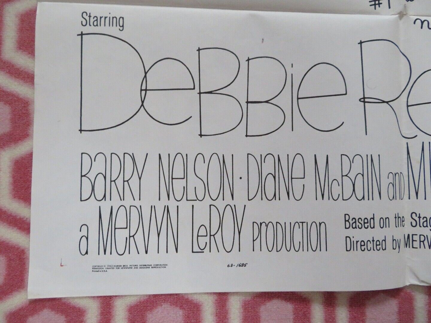 MARY, MARY US ONE SHEET POSTER DEBBIE REYNOLDS 1963 Movie posters