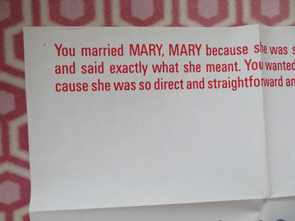 MARY, MARY US ONE SHEET POSTER DEBBIE REYNOLDS 1963 Movie posters