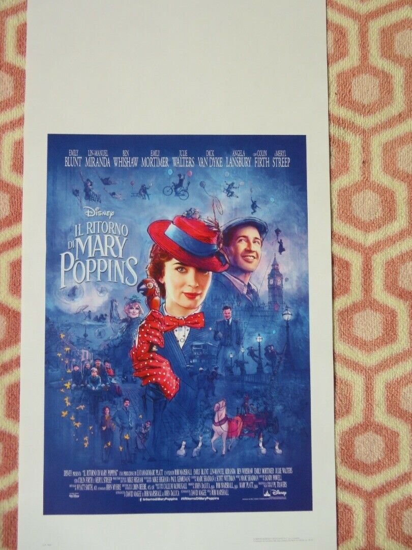 MARY POPPINS RETURNS ITALIAN LOCANDINA (27.5"x13") POSTER DISNEY 2018 Movie posters