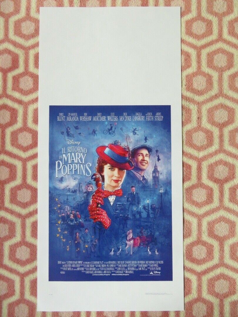 MARY POPPINS RETURNS ITALIAN LOCANDINA (27.5"x13") POSTER DISNEY 2018 Movie posters