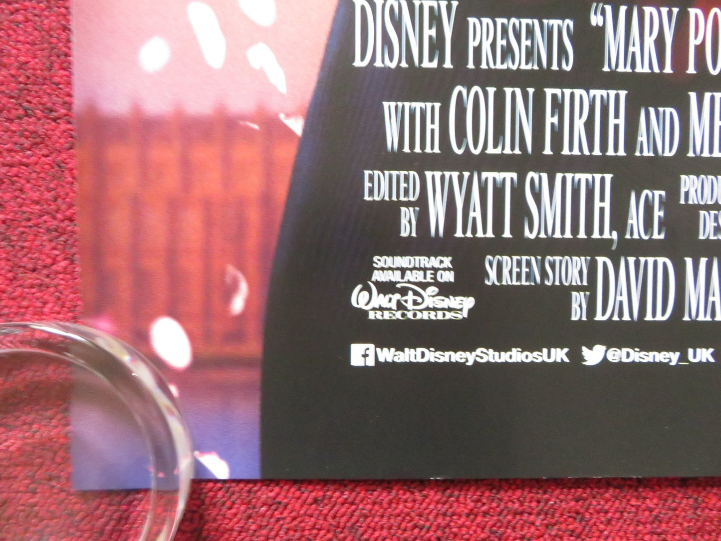 MARY POPPINS RETURNS UK QUAD (30"x 40") ROLLED POSTER DISNEY BLUNT FIRTH 2018 Rendezvous Cinema Movie posters