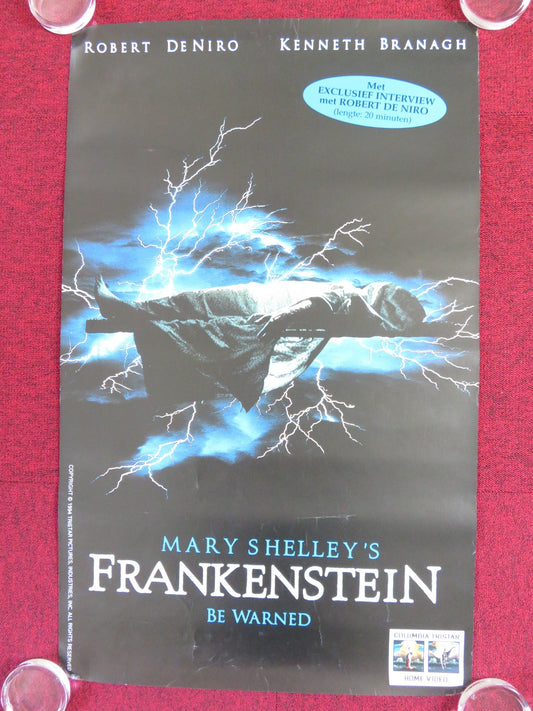 MARY SHELLEY'S FRANKENSTEIN VHS VIDEO POSTER ROLLED R. DE NIRO K. BRANAGH 1994 Rendezvous Cinema Movie posters
