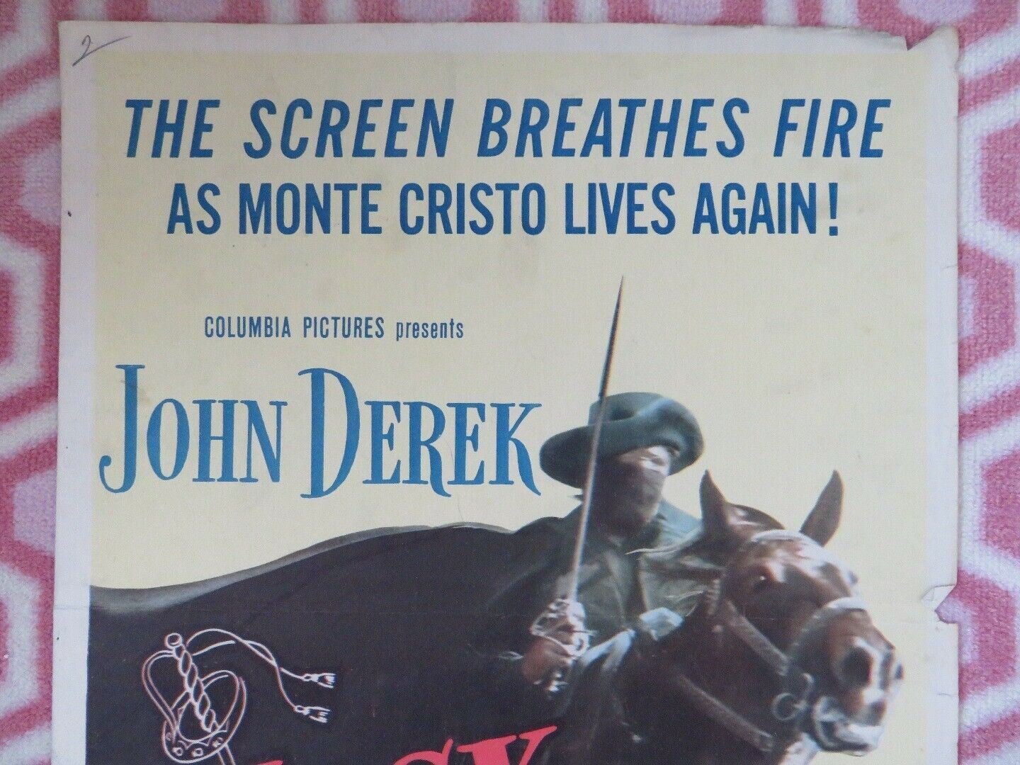 MASK OF THE AVENGER US INSERT (14"x 36") POSTER ANTHONY QUINN JODY LAWRANCE 1951 Movie posters