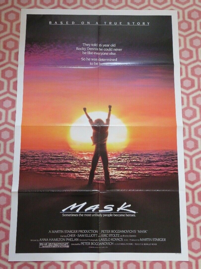 MASK US ONE SHEET POSTER CHER SAM ELLIOTT 1985 Movie posters