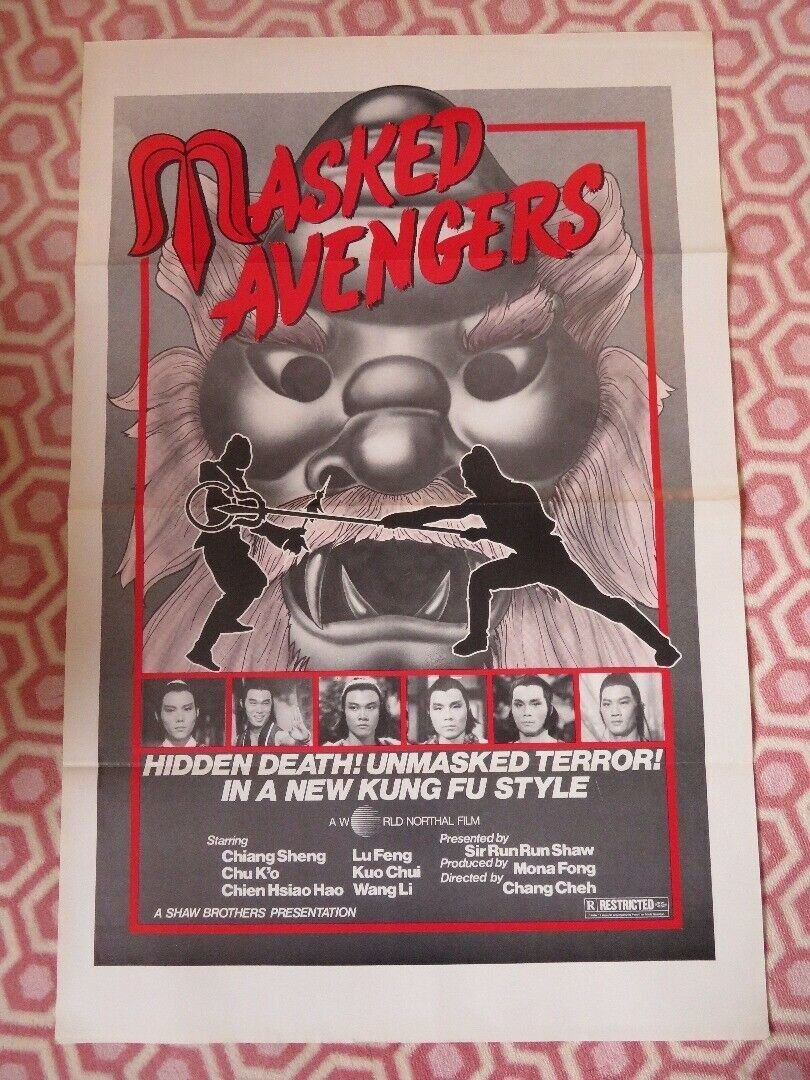 MASKED AVENGERS KUNG FU US ONE SHEET ROLLED POSTER CHIANG SHENG CHU K'O 1981 Movie posters