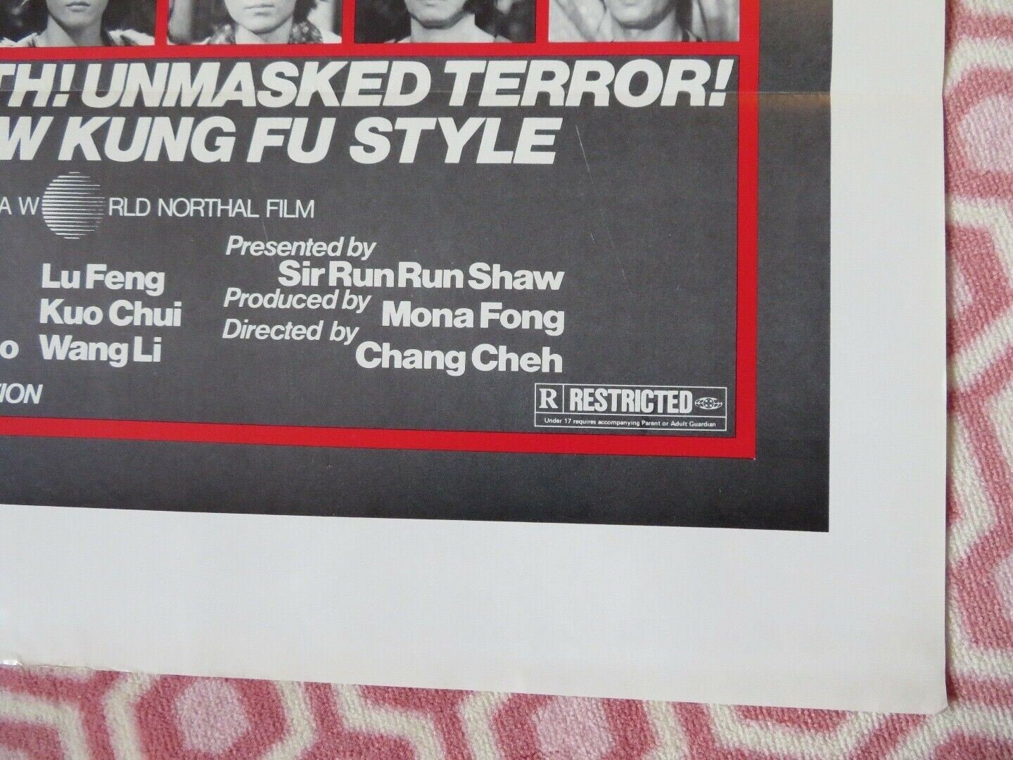 MASKED AVENGERS KUNG FU US ONE SHEET ROLLED POSTER CHIANG SHENG CHU K'O 1981 Movie posters