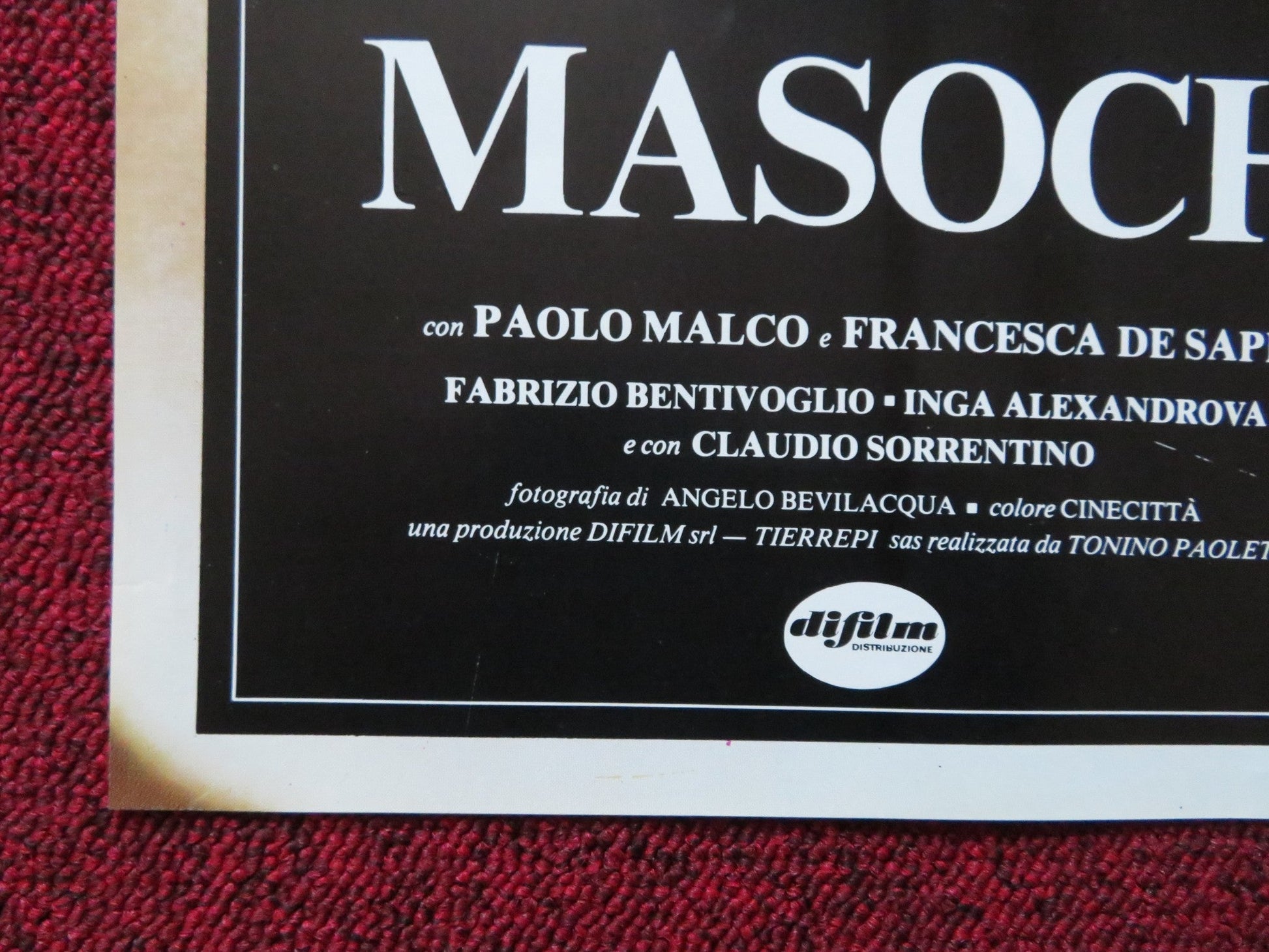 MASOCH - D ITALIAN FOTOBUSTA POSTER PAOLO MALCO FRANCESCA DE SAPIO 1980 Rendezvous Cinema Movie posters