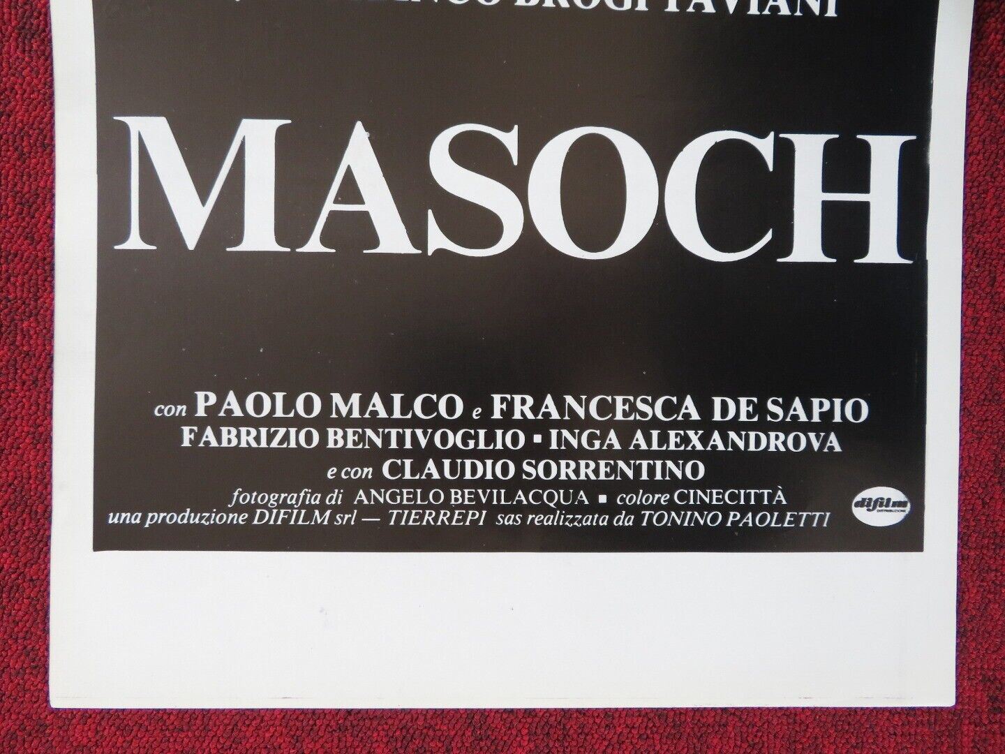 MASOCH ITALIAN LOCANDINA (27.5"x13")POSTER FRANCO BROGI TA VIANI PAOLO MALCO '80 Movie posters