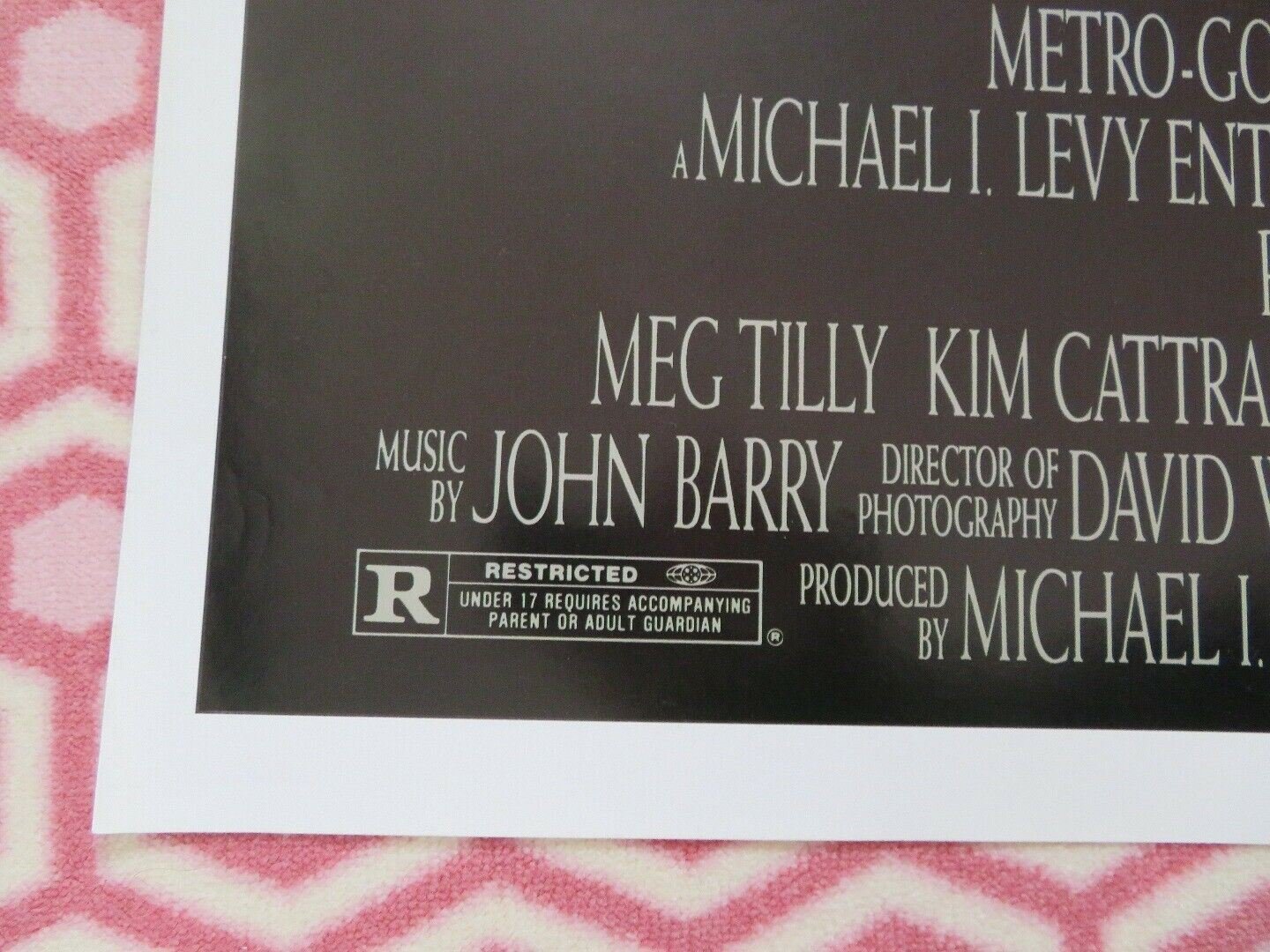 MASQUERADE US ONE SHEET POSTER MEG TILLY KIM CATTRALL 1988 Movie posters