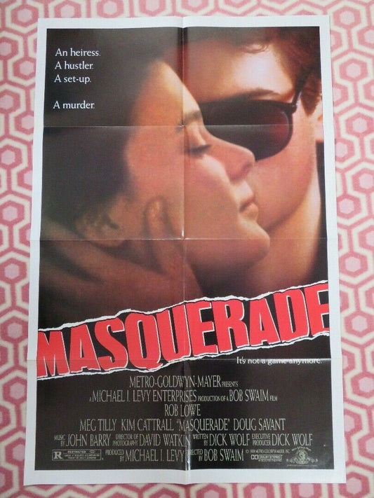 MASQUERADE US ONE SHEET POSTER MEG TILLY KIM CATTRALL 1988 Movie posters