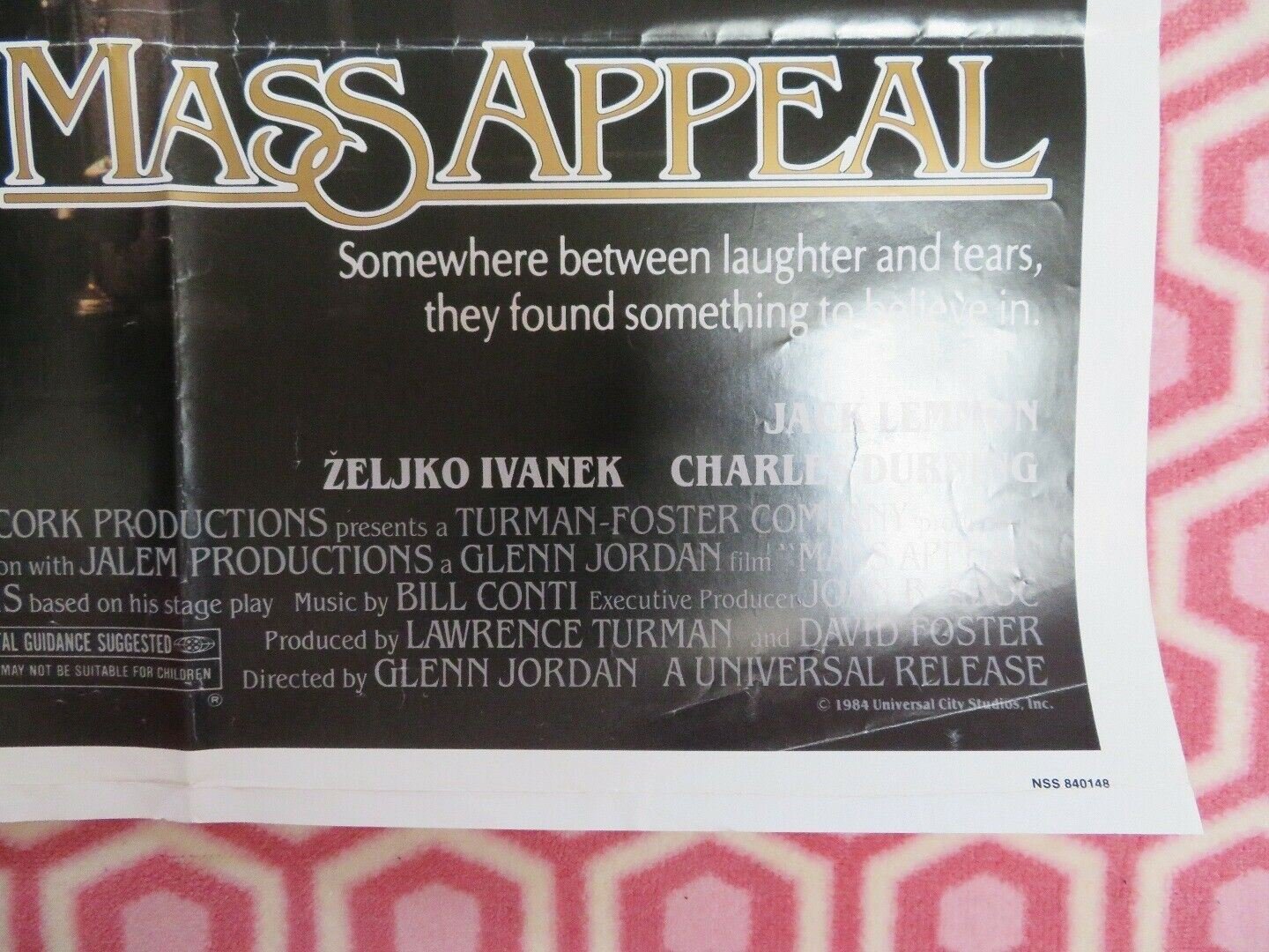 MASS APPEAL US ONE SHEET POSTER JACK LEMMON 1984 Movie posters