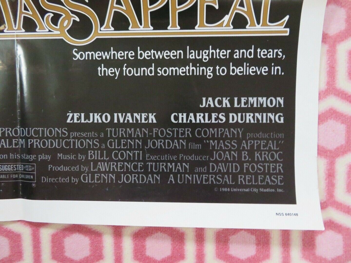 MASS APPEAL US ONE SHEET POSTER JACK LEMMON ZELIJKO IVANEK 1984 Movie posters