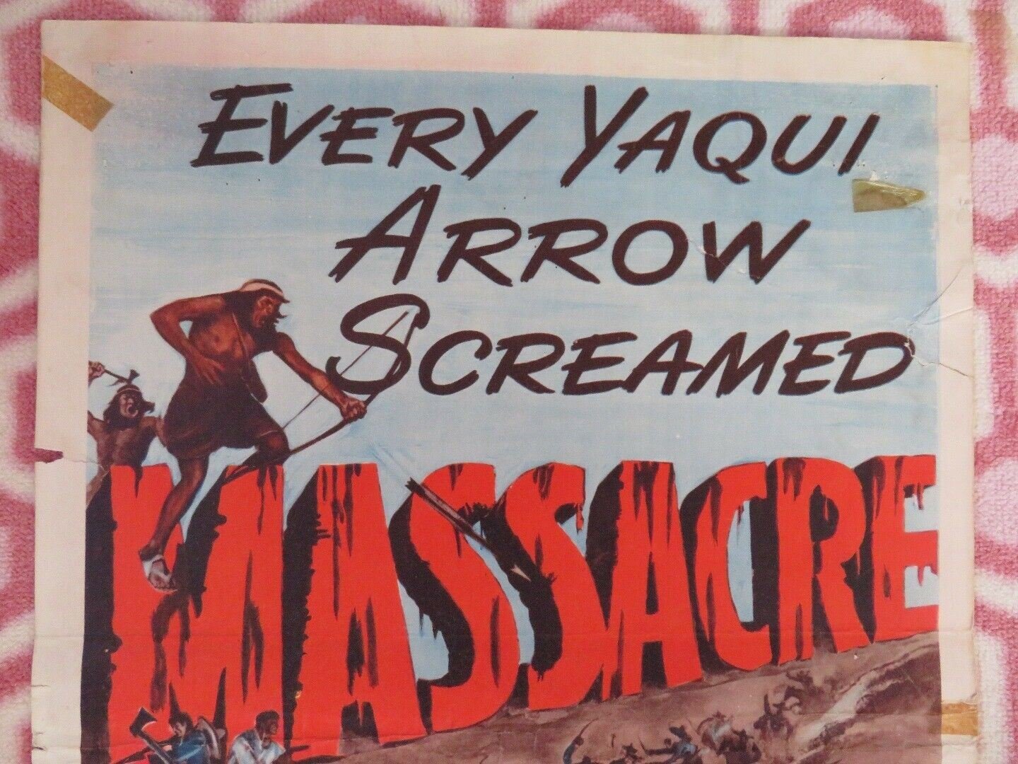 MASSACRE US INSERT (14"x 36") POSTER DANE CLARK JAMES CRAIG 1956 - Rendezvous Cinema