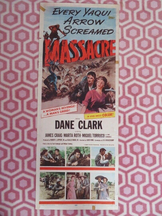 MASSACRE US INSERT (14"x 36") POSTER DANE CLARK JAMES CRAIG 1956 - Rendezvous Cinema