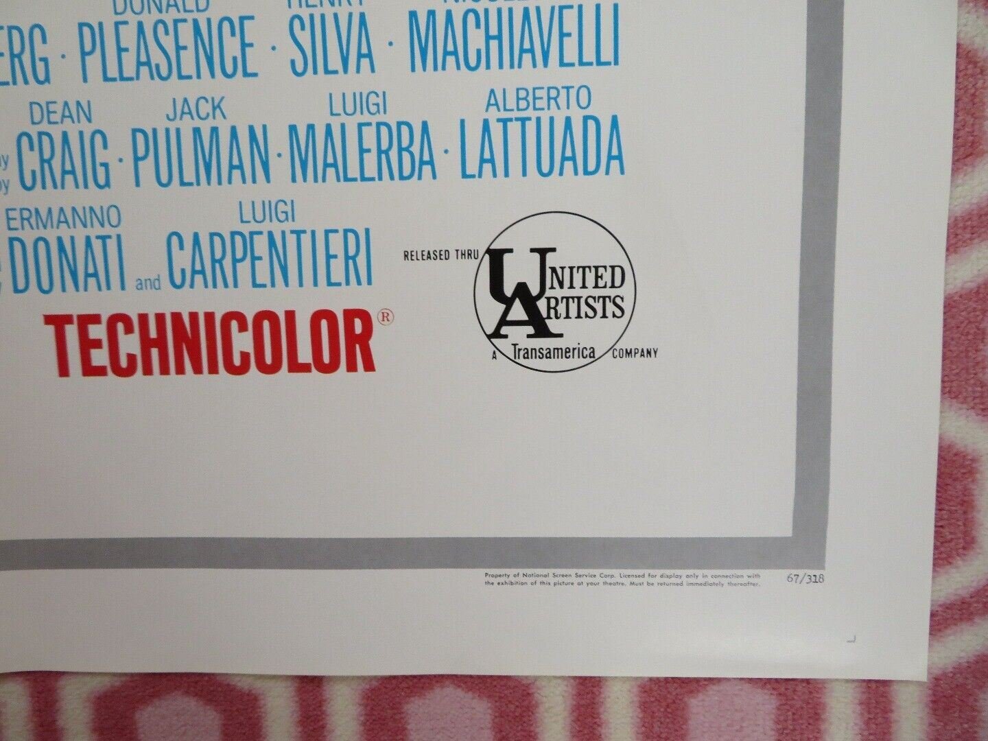 MATCHLESS FOLDED US ONE SHEET POSTER PATRICK O'NEAL IRA FURSTENBERG 1967 Movie posters