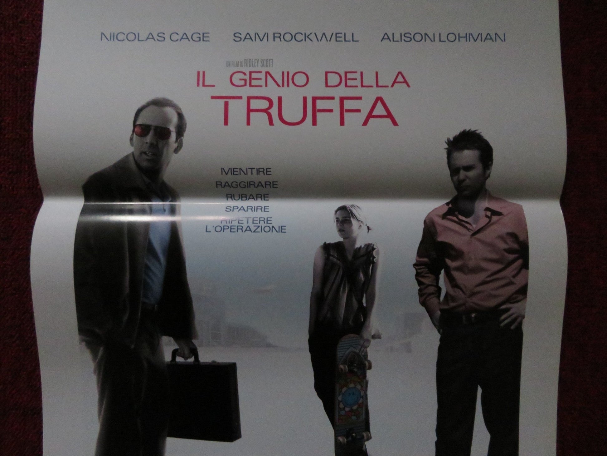 MATCHSTICK MEN ITALIAN LOCANDINA POSTER NICHOLAS CAGE SAM ROCKWELL 2003 Rendezvous Cinema Movie posters