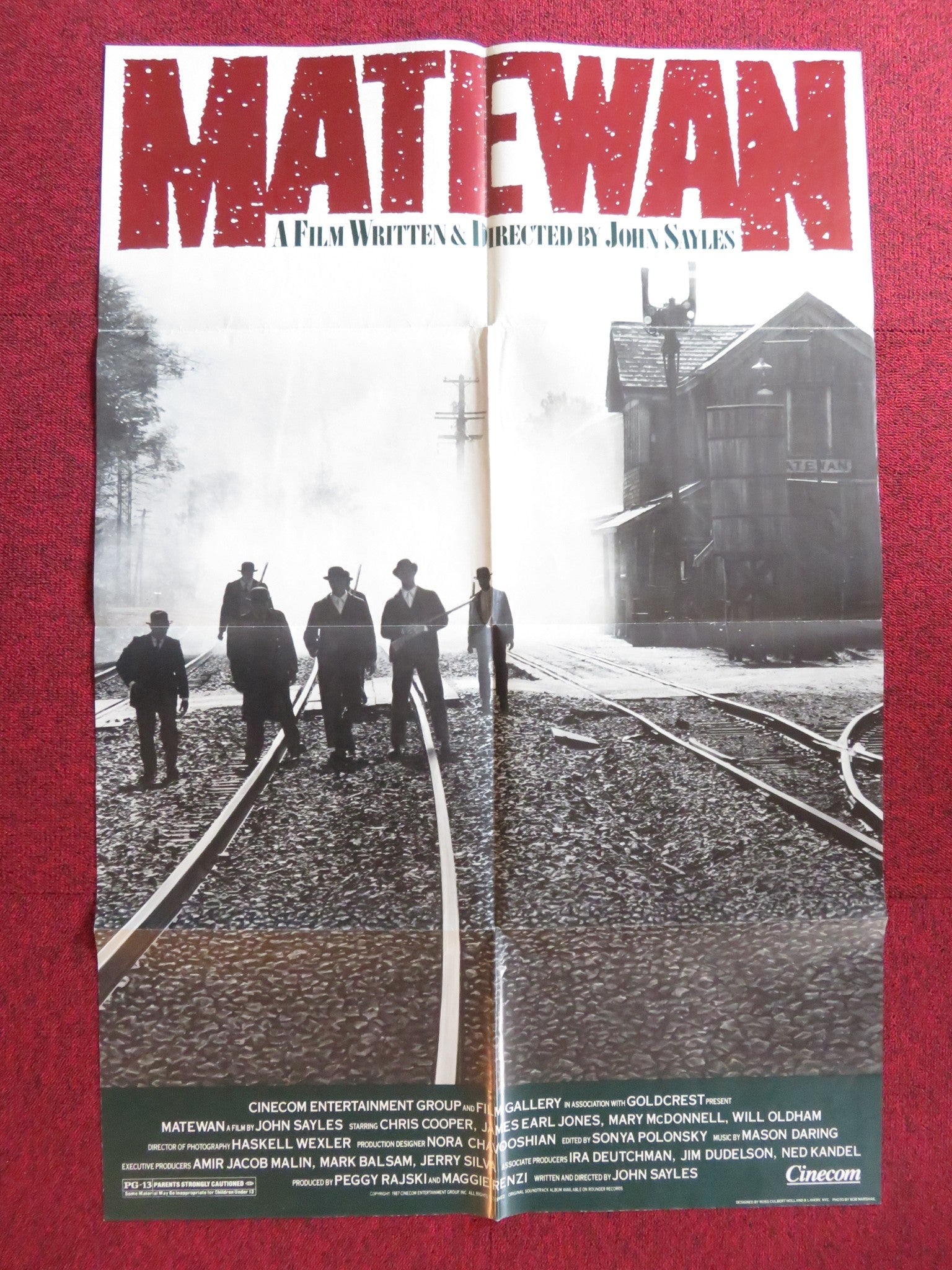 MATEWAN - B FOLDED US ONE SHEET POSTER CHRIS COOPER JAMES EARL JONES 1987 Rendezvous Cinema Movie posters