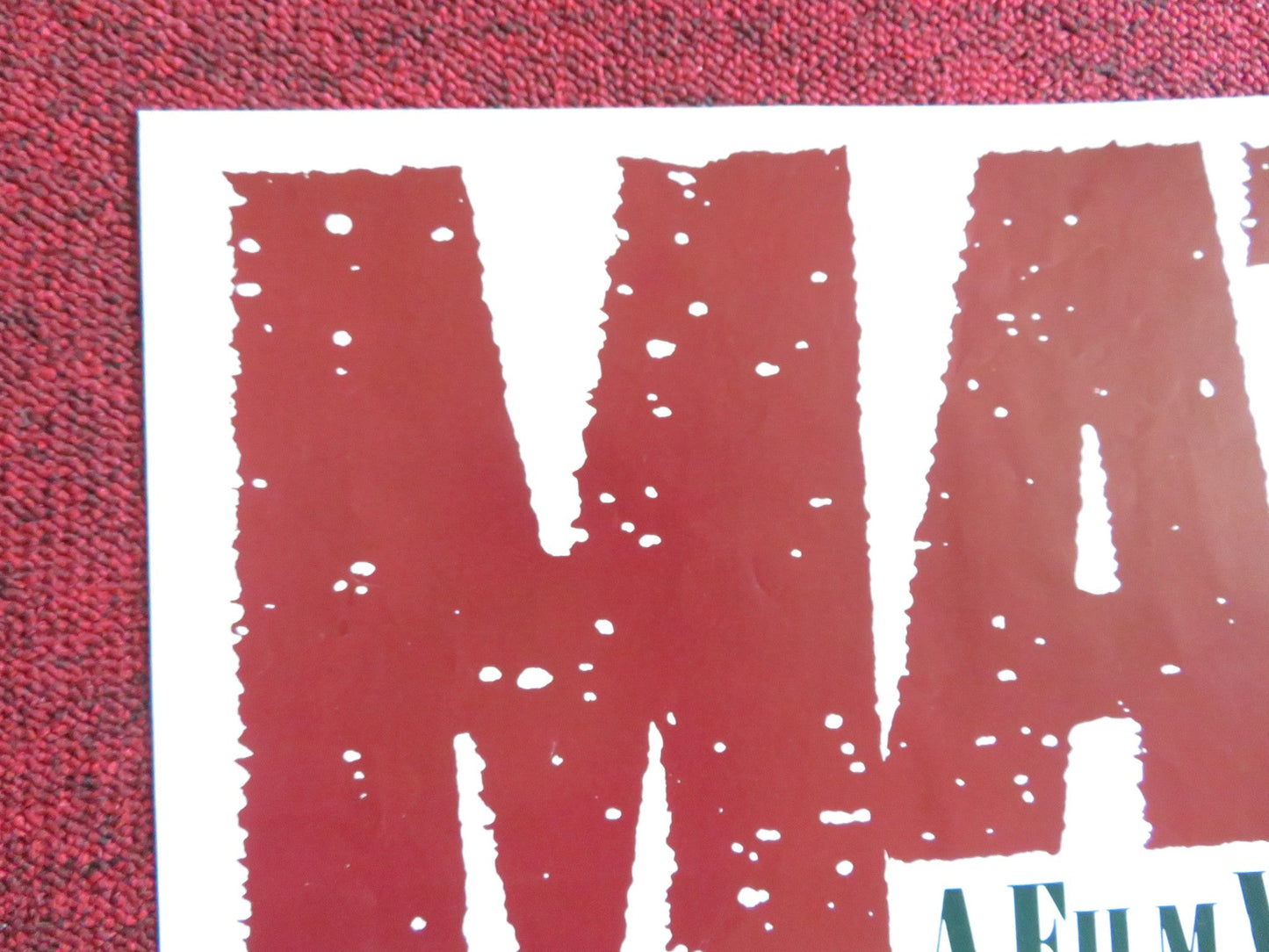 MATEWAN - B FOLDED US ONE SHEET POSTER CHRIS COOPER JAMES EARL JONES 1987 Rendezvous Cinema Movie posters