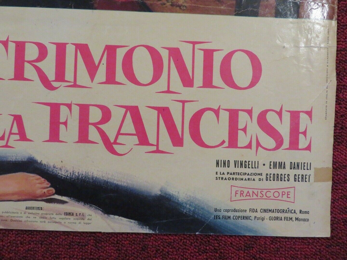 MATRIMONIO ALLA FRANCESE / GODS THUNDER ITALIAN FOTOBUSTA POSTER JEAN GABIN 1965 - Rendezvous Cinema