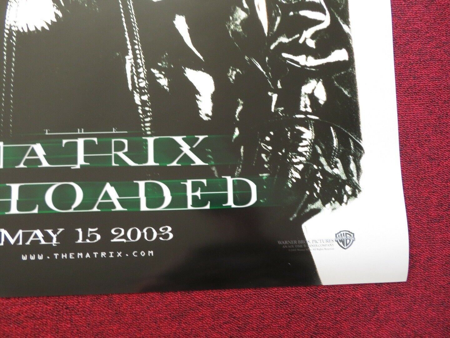 MATRIX RELOADED US ONE SHEET ROLLED POSTER CARRIE-ANNE MOSS KEANU REEVES 2003 - Rendezvous Cinema