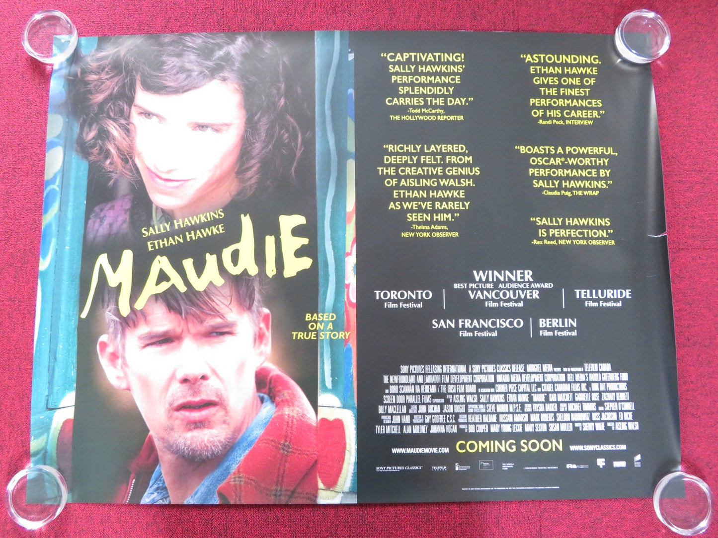 MAUDIE UK QUAD (30"x 40") ROLLED POSTER SALLY HAWKINS ETHAN HAWKE 2016 Rendezvous Cinema Movie posters