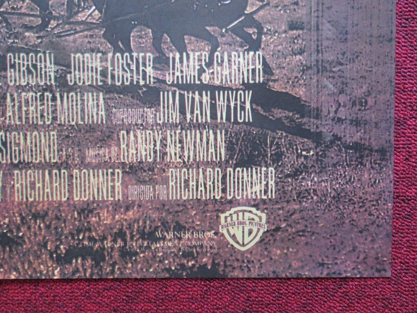 MAVERICK FOLDED ARGENTINA POSTER MEL GIBSON JODIE FOSTER 1994 - Rendezvous Cinema