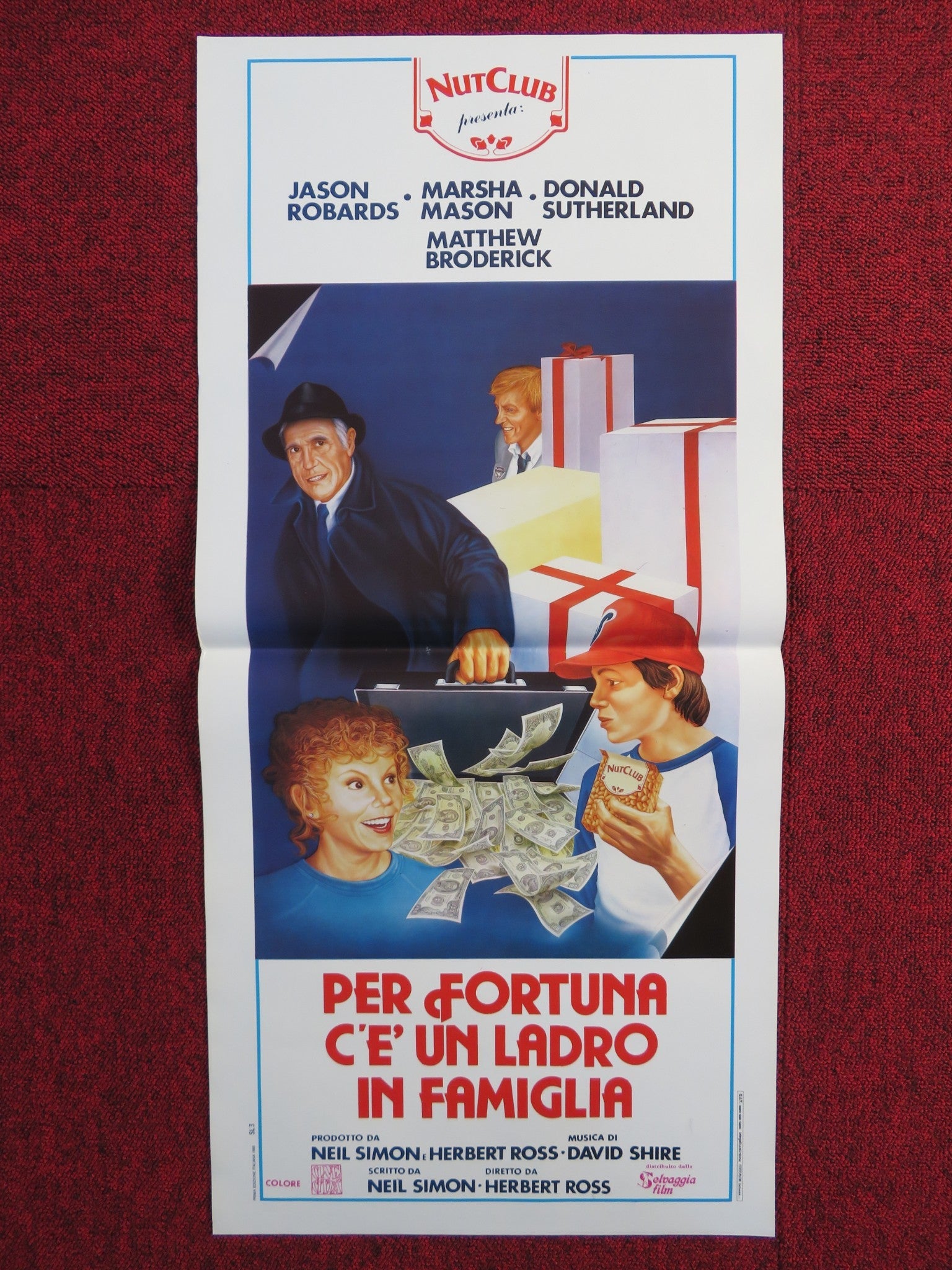 MAX DUGAN RETURNS ITALIAN LOCANDINA POSTER JASON ROBARDS MATTHEW BRODERICK 1985 Rendezvous Cinema Movie posters