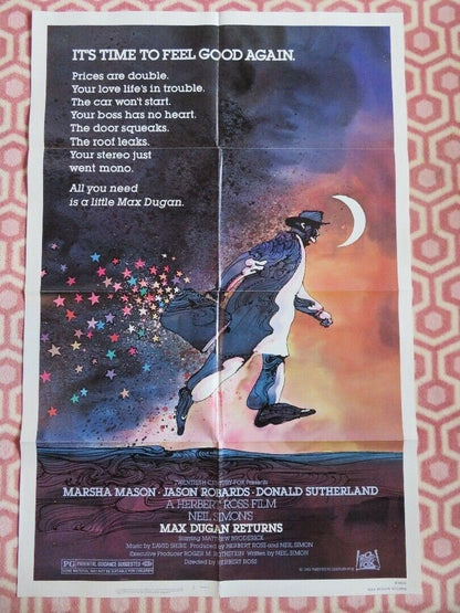 MAX DUGAN RETURNS US ONE SHEET POSTER MARSHA MASON DONALD SUTHERLAND 1983 Movie posters