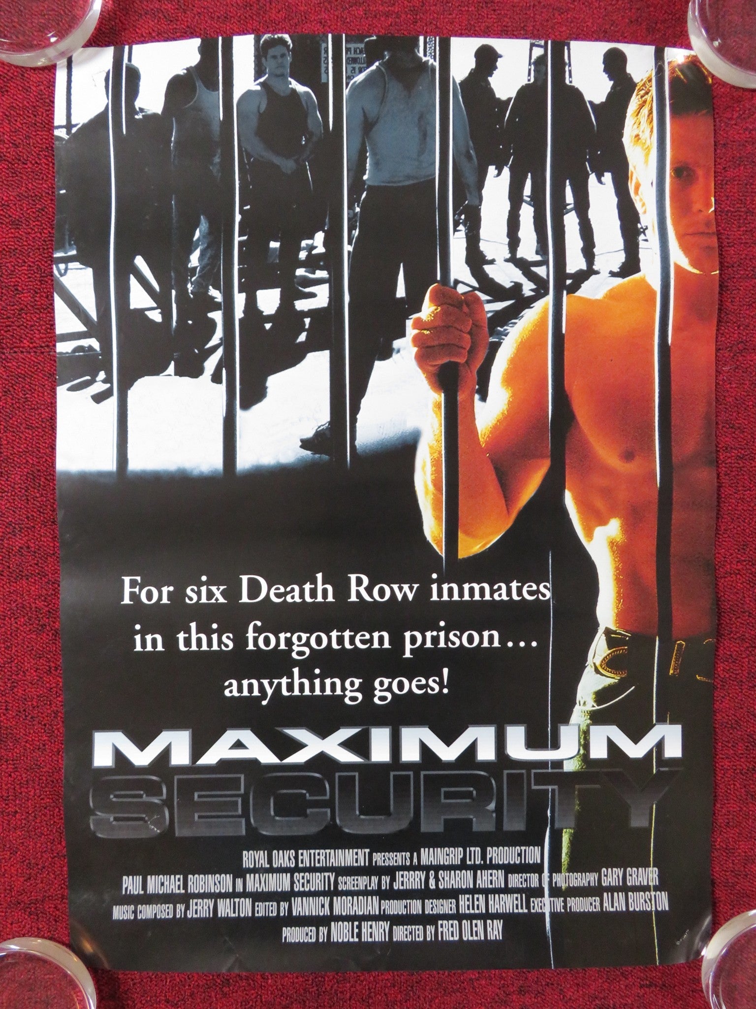 MAXIMUM REVENGE VHS VIDEO POSTER PAUL MICHAEL ROBINSON JOHN LAZAR 1998 Rendezvous Cinema Movie posters