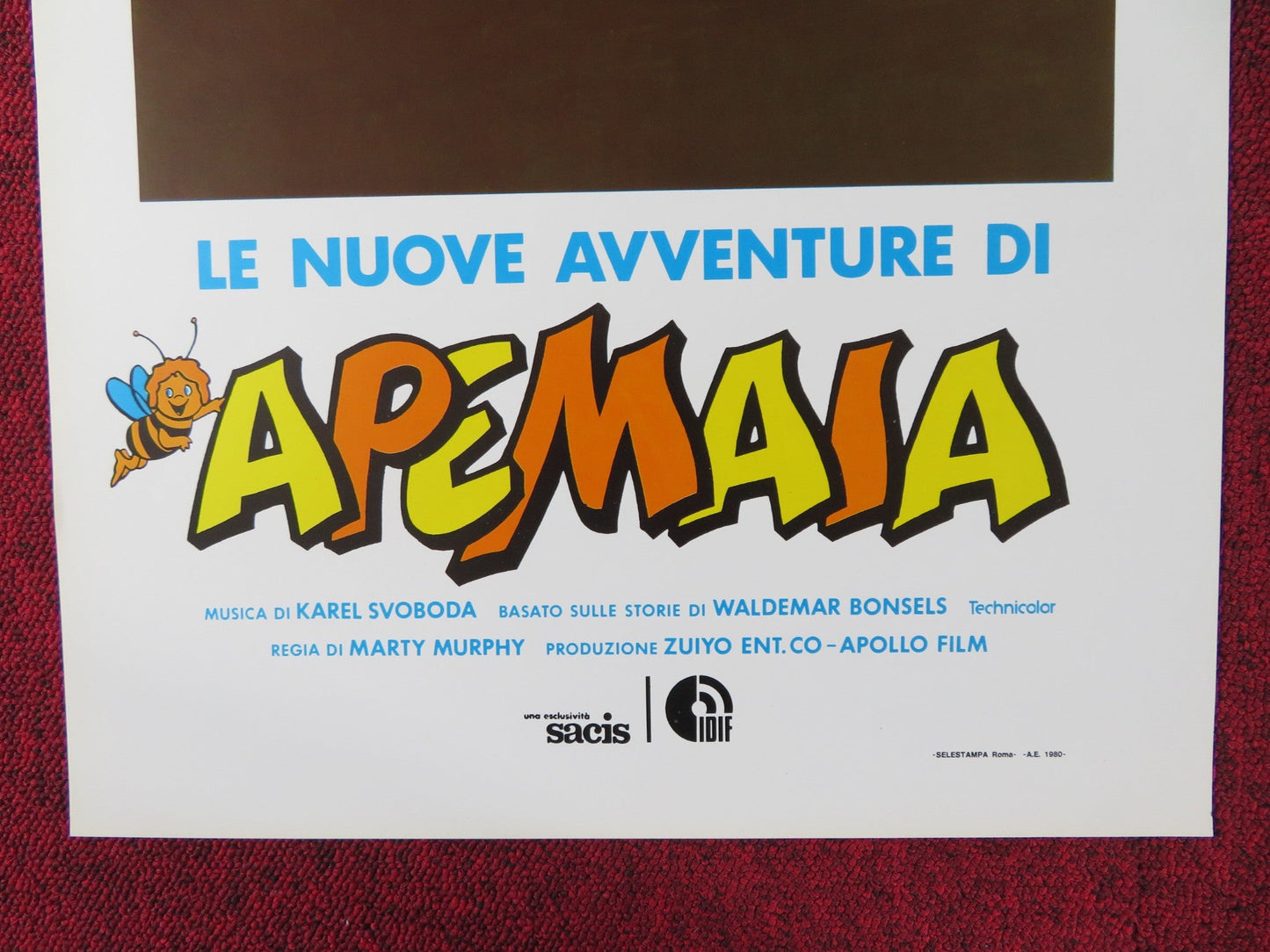 MAYA THE BEE ITALIAN LOCANDINA POSTER MARTY MURPHY 1980 Rendezvous Cinema Movie posters