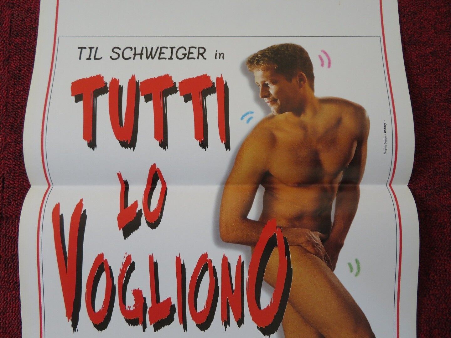 MAYBE... MAYBE NOT ITALIAN LOCANDINA (27.5"x13") POSTER TIL SCHWEIGER 1996 Movie posters