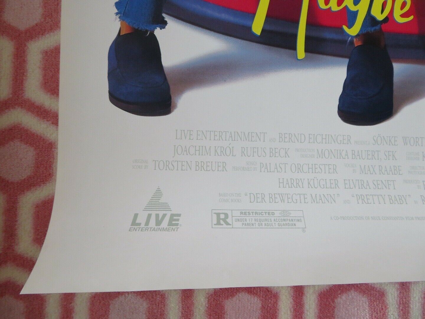 MAYBE...MAYBE NOT US ONE SHEET ROLLED POSTER TIL SCHWEIGER 1994 Movie posters