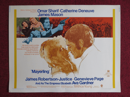 MAYERLING US HALF SHEET (22"x 28") POSTER OMAR SHARIF CATHERINE DENEUVE 1969 Rendezvous Cinema Movie posters