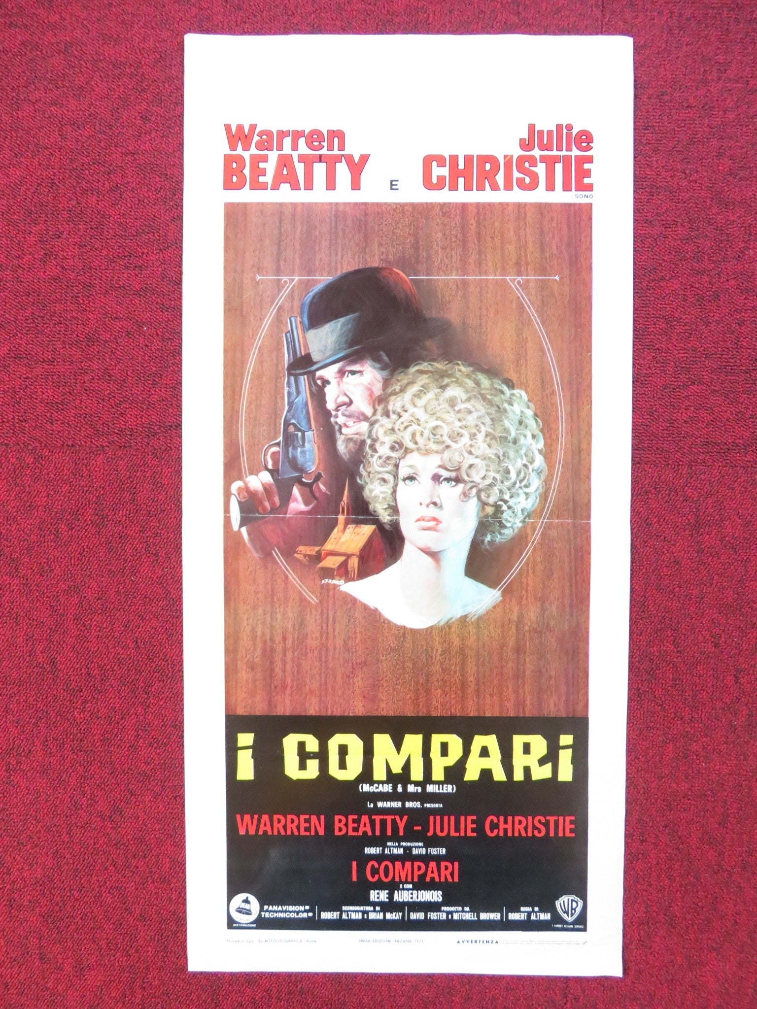 MCCABE AND MRS MILLER ITALIAN LOCANDINA POSTER WARREN BEATTY JULIE CHRISTIE 1971 Rendezvous Cinema Movie posters