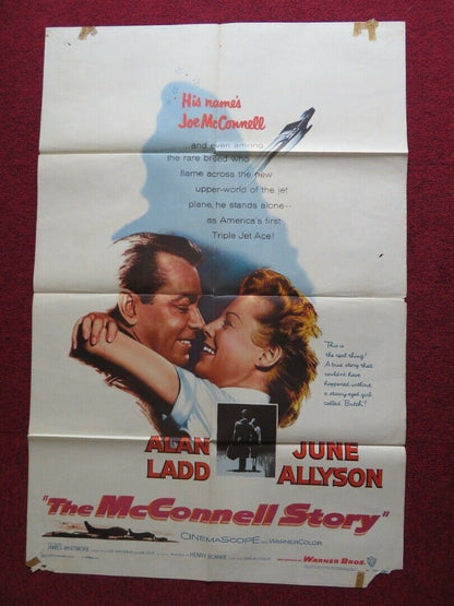 MCCONNEL STORY FOLDED US ONE SHEET POSTER ALAN LADD JUNE ALLYSON 1955 Rendezvous Cinema Movie posters