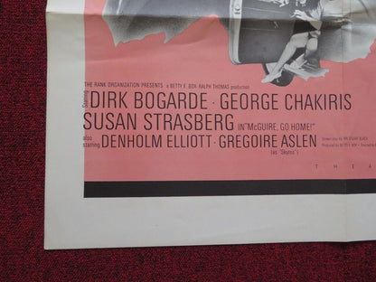 MCGUIRE GO HOME FOLDED US ONE SHEET POSTER DIRK BOGARDE GEORGE CHARKIRIS 1966 Movie posters