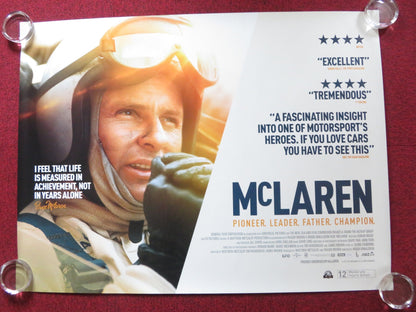 MCLAREN UK QUAD (30"x 40") ROLLED POSTER CHRIS AMON JIM ANDERTON 2017 Rendezvous Cinema Movie posters