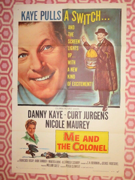 ME AND THE COLONEL US ONE SHEET POSTER DANNY KAYE CURT JURGENS 1958 Movie posters