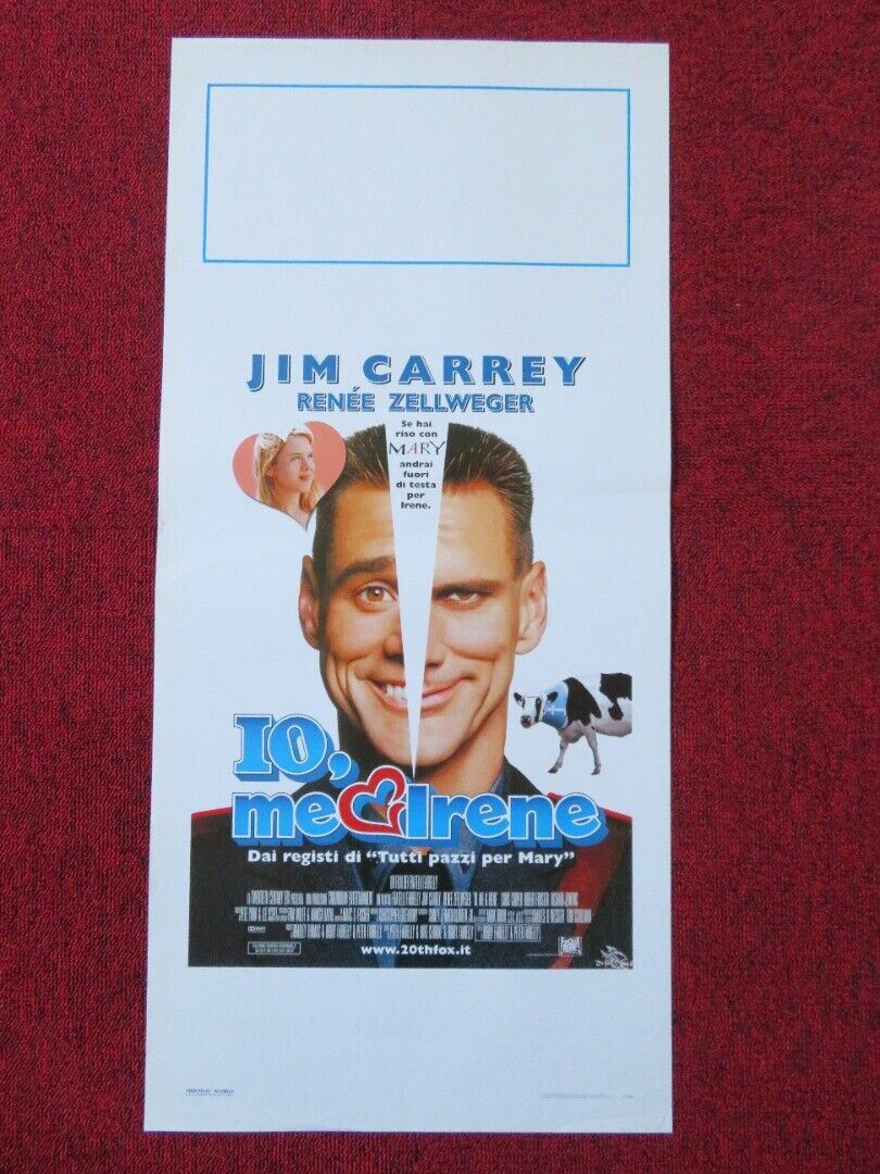 ME, MYSELF & IRENE ITALIAN LOCANDINA (27.5"x13") POSTER JIM CARREY 2000 Movie posters