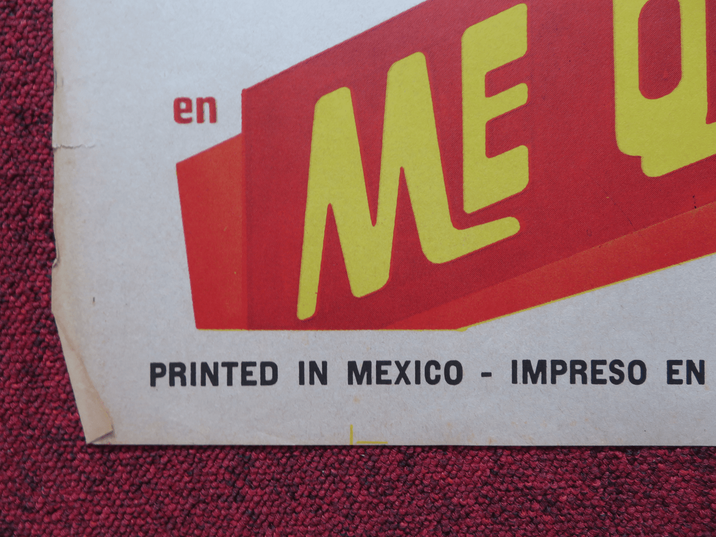 ME QUIERO CASAR FOLDED MEXICAN POSTER ALBERTO VAZQUEZ ANGELICA MARIA 1967 Rendezvous Cinema Movie posters