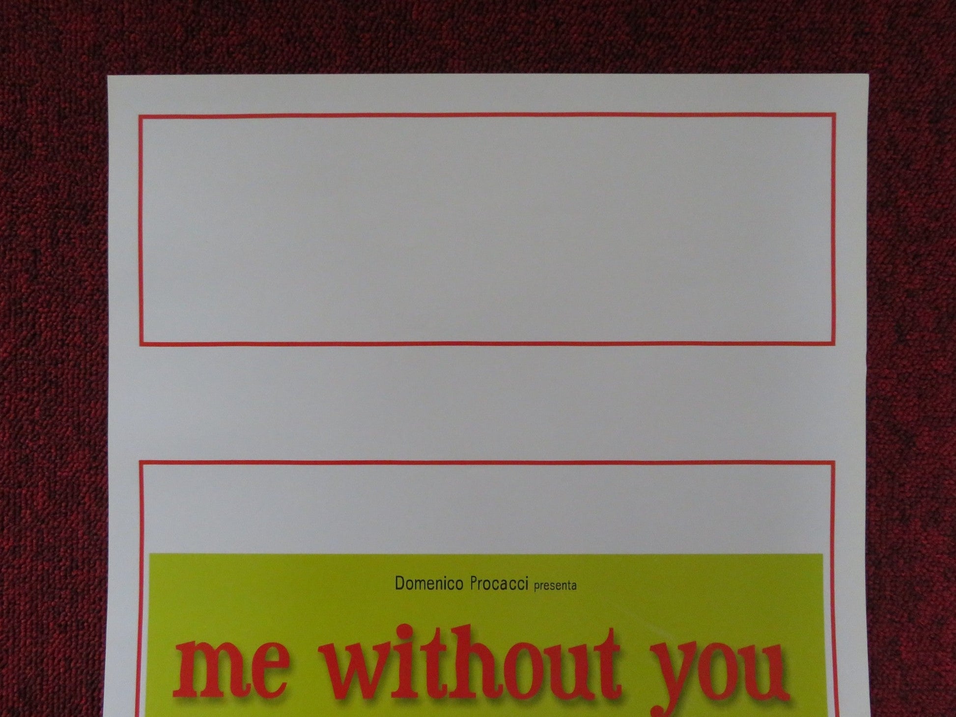 ME WITHOUT YOU ITALIAN LOCANDINA POSTER ELLA JONES ANNA POPPLEWELL 2001 Rendezvous Cinema Movie posters