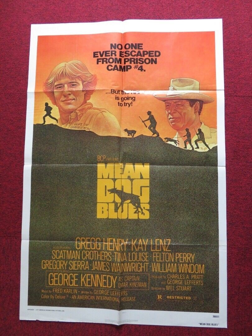 MEAN DOG BLUES US ONE SHEET POSTER GREGG HENRY KAY LENZ 1977 Movie posters