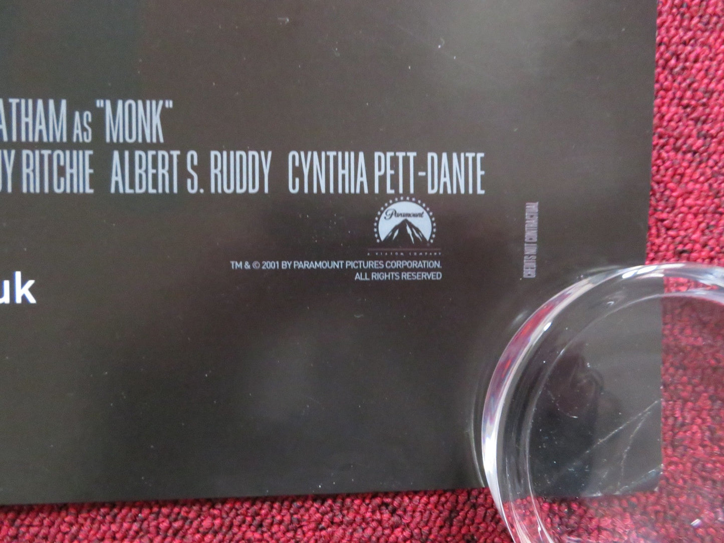 MEAN MACHINE UK QUAD (30"x 40") ROLLED POSTER VINNY JONES JASON STATHAM 2001 Rendezvous Cinema Movie posters