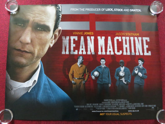 MEAN MACHINE UK QUAD (30"x 40") ROLLED POSTER VINNY JONES JASON STATHAM 2001 Rendezvous Cinema Movie posters