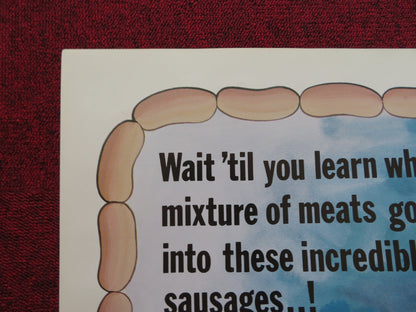 MEAT IS MEAT / THE MAD BUTCHER FOLDED US ONE SHEET POSTER VICTOR BUONO 1975 Rendezvous Cinema Movie posters