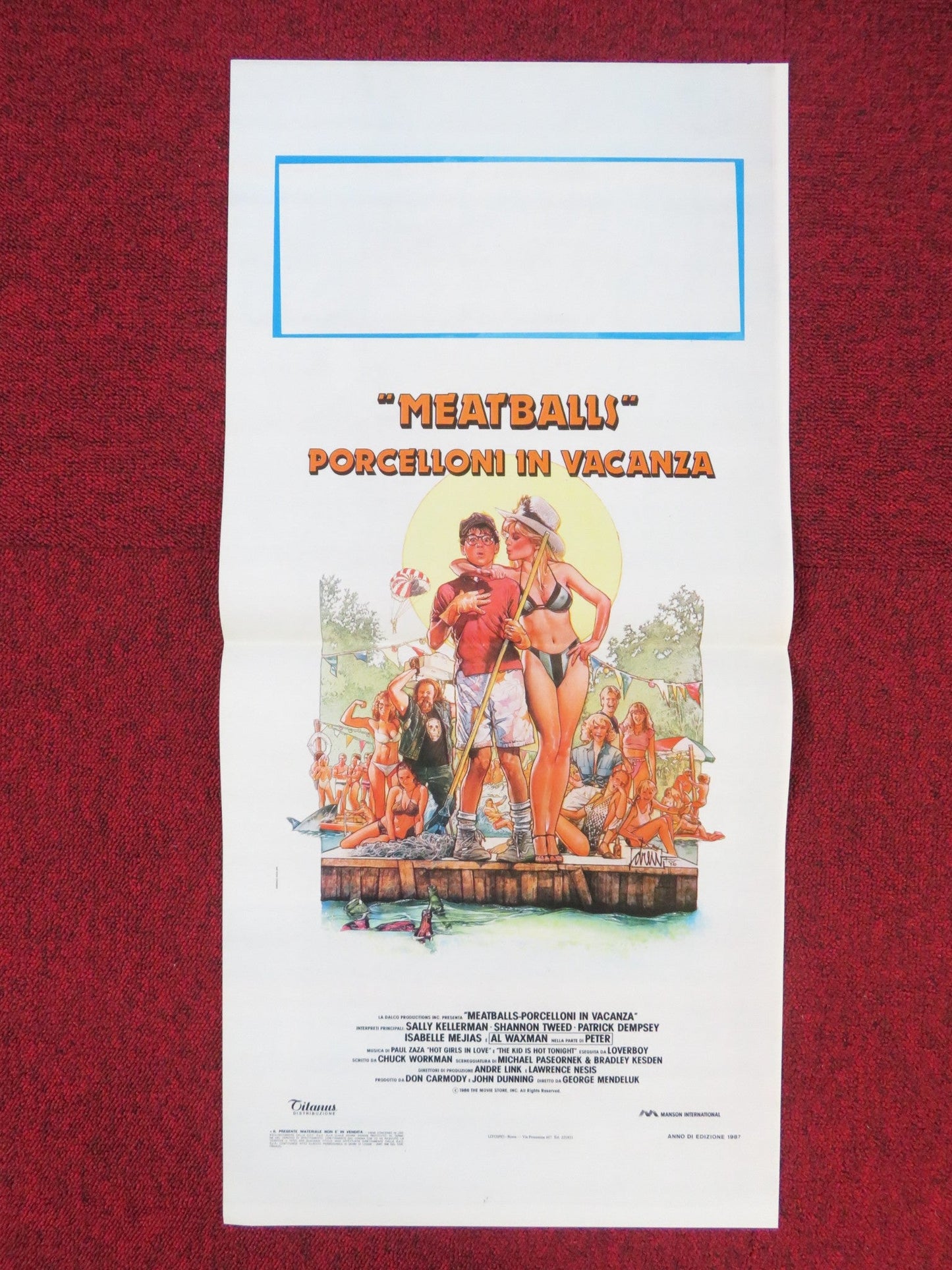 MEATBALLS III: SUMMER JOB ITALIAN LOCANDINA POSTER SALLY KELLERMAN 1986 Rendezvous Cinema Movie posters
